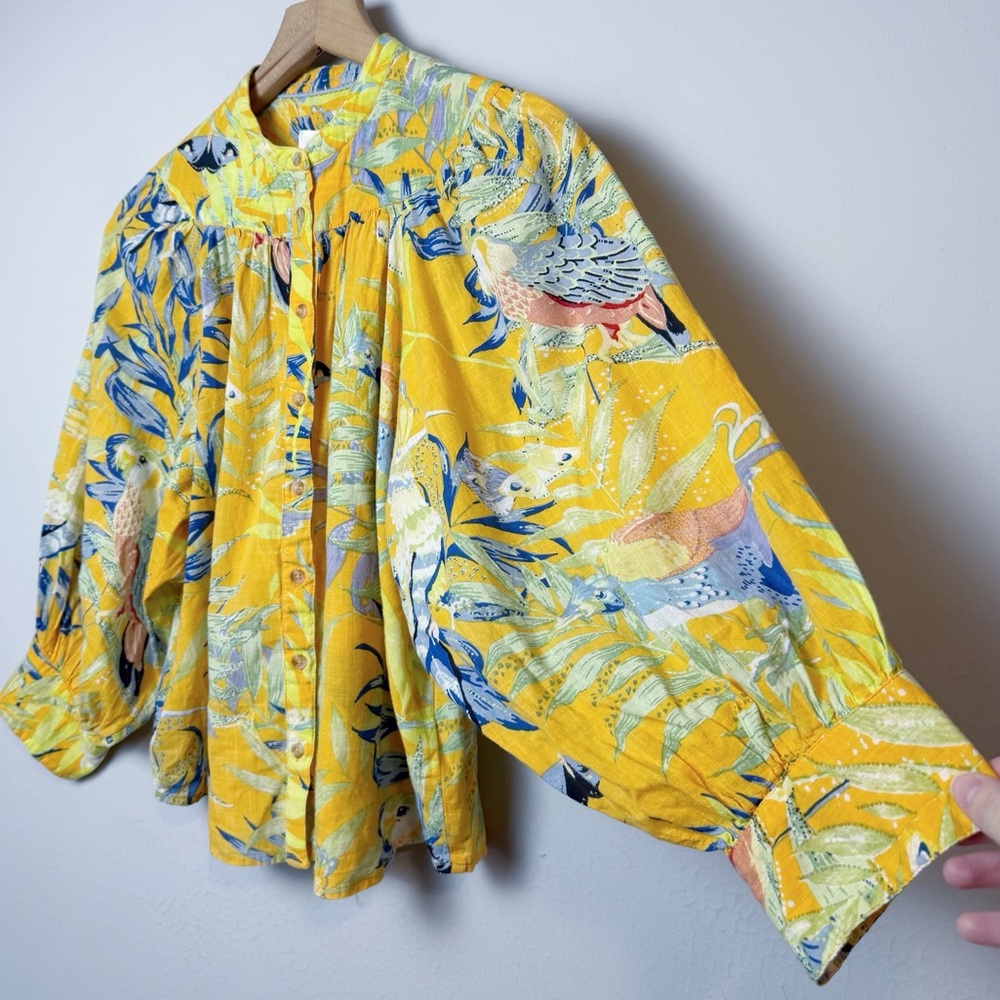 Anthro Maeve Parrot Print Top - Picture 8 of 12